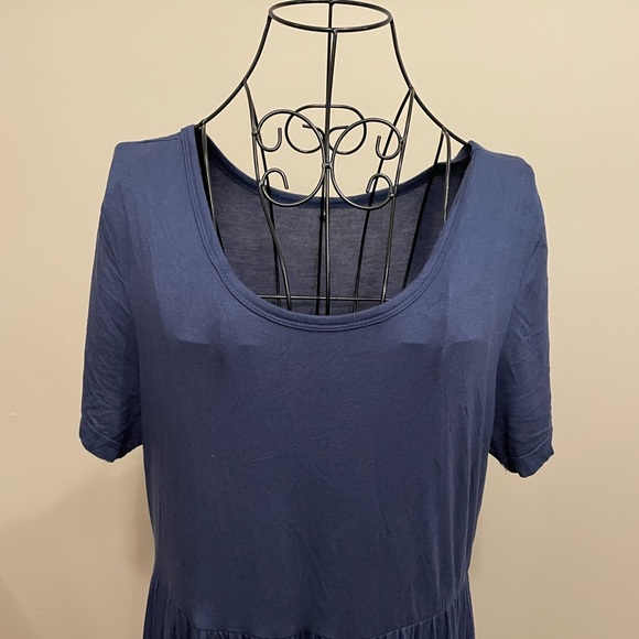 Unbranded Simple Blue Tshirt Maxi Dress Size XL - Picture 2 of 3